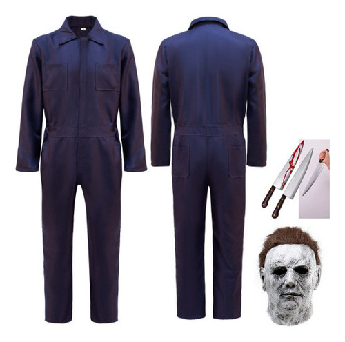 B Disfraz De Halloween De Michael Myers Para Adulto+máscaras B