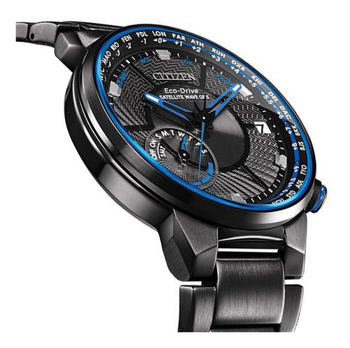 Imagen 2 de 7 de Citizen Satellite Wave Gps Black Blue Dial Cc3038-51e