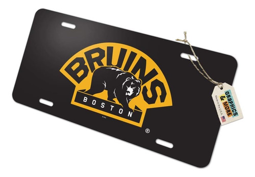 Nhl Boston Bruins - Placa De Matrícula De Metal Para Tocador