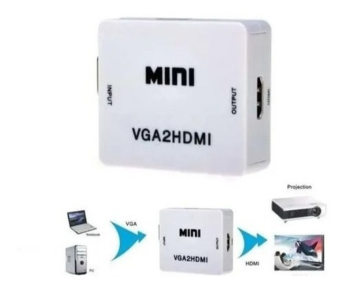 Convertidor Vga A  Hdmi Audio Video Adaptador Hdmi-vga 