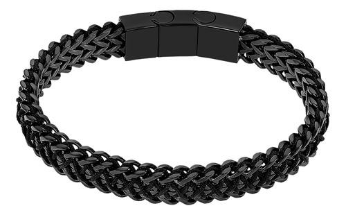Pulsera Lotus Style Men In Black Hombre Color Negro Diámetro 10 Cm Largo 21 Cm