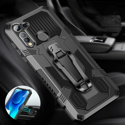Imagem 4 de 5 de Capa Case Capinha Armadura Com Clip Suporte Moto G Stylus