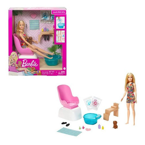 Boneca Barbie Spa Salão De Manicure E Pet - Ghn07 Mattel
