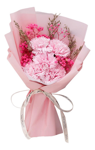 Ramo De Flores Fragantes Del Día De Valentín Clavel Rosa
