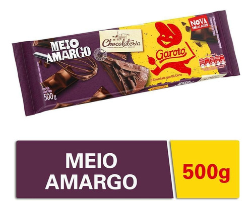 Cobertura de Chocolate Meio Amargo Garoto 500g