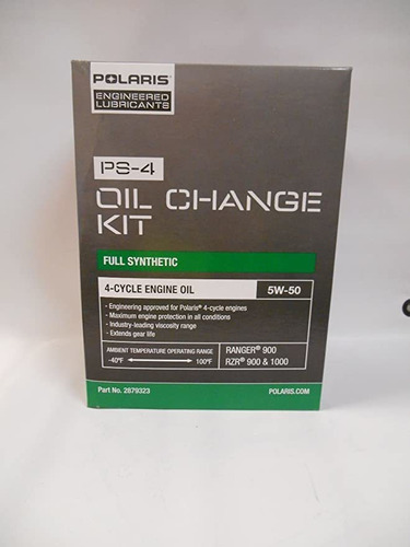 Polaris 2013 Ranger Rzr 900 Xp Oil Change Kit Ps-4 Oil