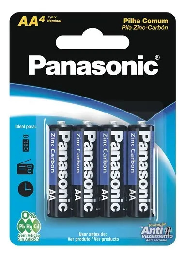 Pilha Comum Panasonic AA ct c/04 unidades
