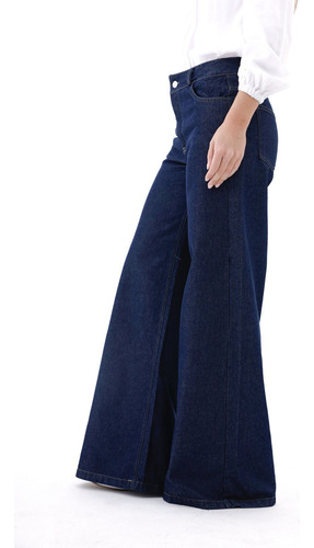 Pantalón Upminorista Jean Wide Leg Mujer Dama