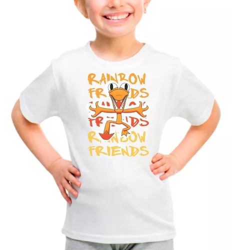 Camiseta Rainbow Friends Orange Laranja Personalizada