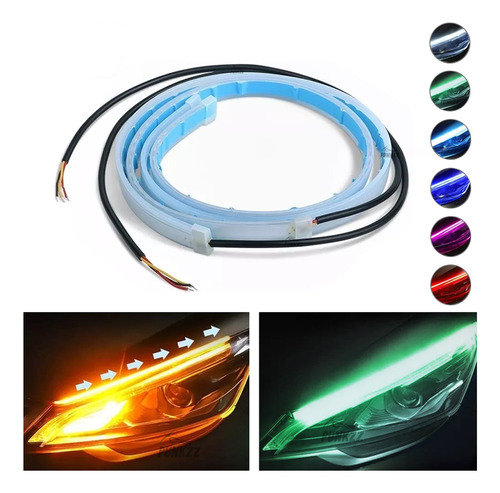 30cm Par Tira Led Drl Flexible Direccional Secuencial Auto