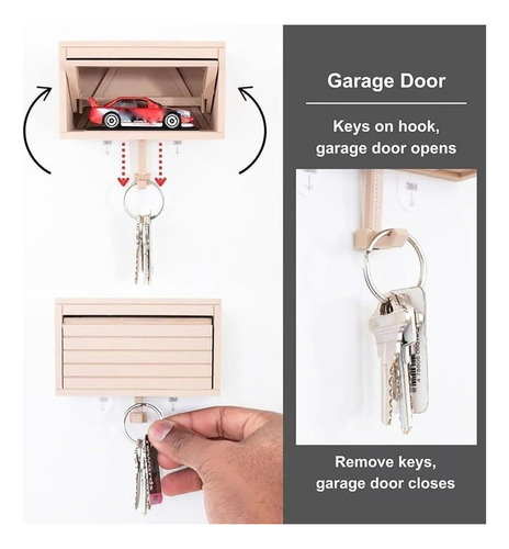 Llavero De Garaje Para Coche Con Puerta Que Se Abre, Diverti