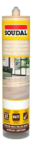 Sellante Acrílico Para Madera 490 Gr Soudal - Color Roble