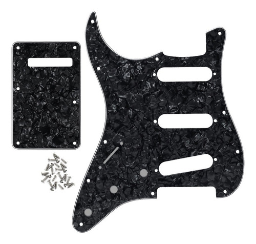 Fleor Placa Para Guitarra (lado Izquierdo) Perla Negra 4