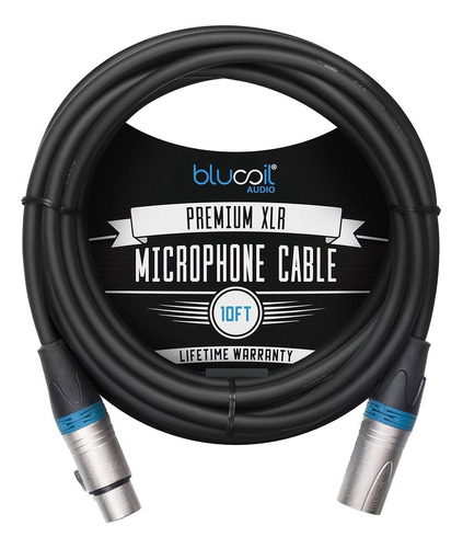 Blucoil Cable Xlr Equilibrado Premium Series 3-pin Cable De 