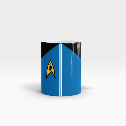 Imagem 2 de 2 de Caneca Personalizada Star Coffee Azul Star Trek - Beek