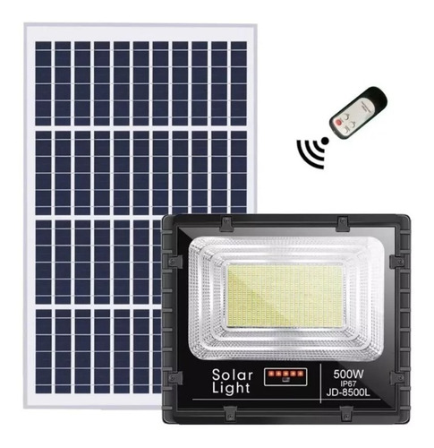 Foco Reflector Solar 500w Panel Solar Y Control Remoto