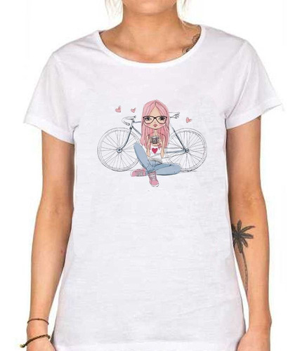 Remera De Mujer Bicicleta Amor Deporte Camara