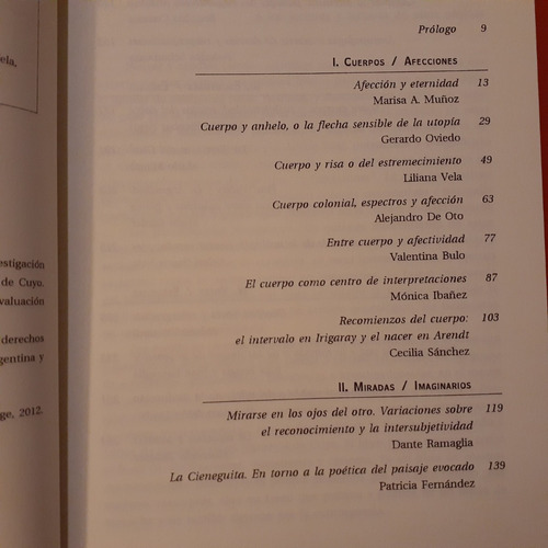 Afecciones, Cuerpos Y Escrituras Marisa Muñoz, Liliana Vela