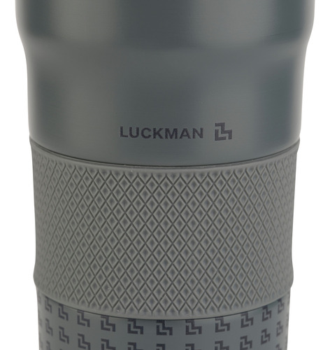 Termo Acero Inoxidable Vaso Con Popote, Taza Térmica Luckman Color Alfie Gris