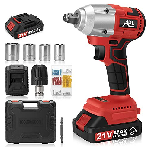 Aplman Kit De Llaves De Impacto Inalámbricas Max 21v Power I