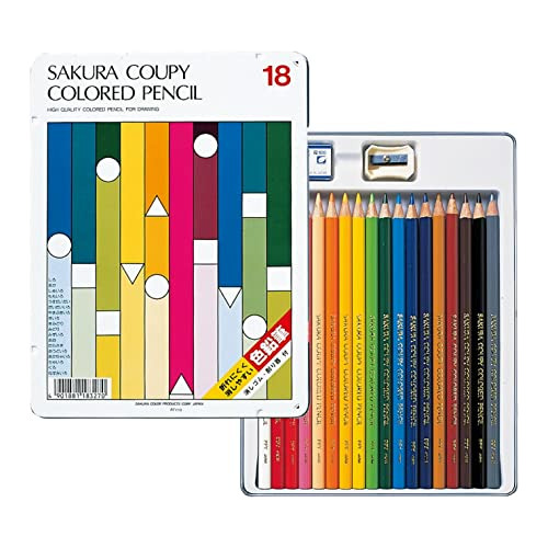 Lápices De Colores Coupy Sakura Craypas Pfy18, 18 Colo...
