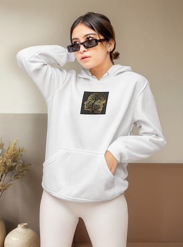 Sudadera Con Capucha Para Mujer Hoodie Estampado Abstracto