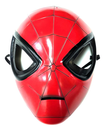 Mascara De Hombre Araña Rigida - Cotillón Waf Color Rojo