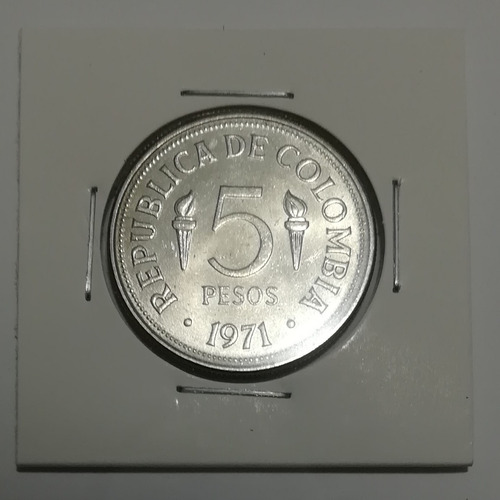 Moneda De 5 Pesos 1971 Juegos Panamericanos Cali Colombia 