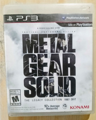 Metal Gear Solid The Legacy Collection Ps3 Fisico Original