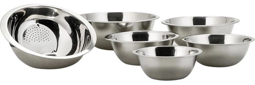 Conjunto De Tigelas Inox + Escorredor De Arroz La Cusine