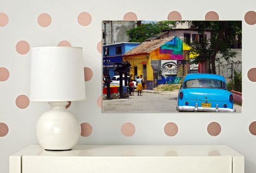 Cuadro 20x30cm Cuba Ciudad Del Mundo Caribe Color Paisaje M1