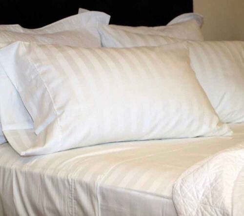 Imagen 2 de 6 de Juego De Sábanas Hotelera Queen Size 300 Hilos 100% Algodón