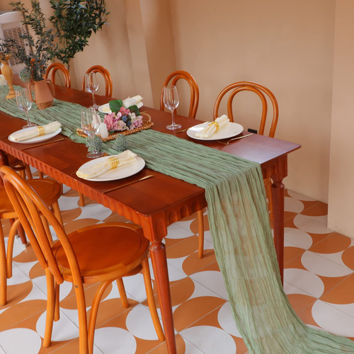 Mantel De Gasa De Gasa Para Mesa, 1 Pieza, Gasa, Estopilla A
