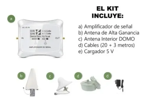 Repetidor De Se al Telcel At t Multibanda 850 1700 2100 Mhz