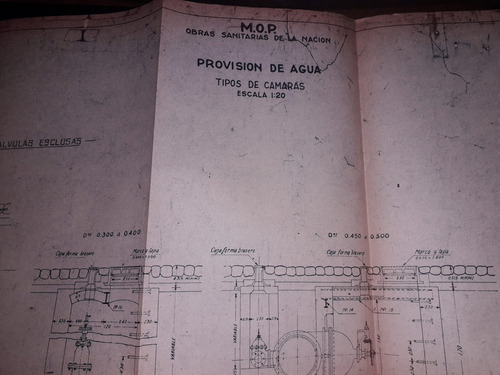 Osn Obras Sanitarias Nación Plano Provisión Agua 1941 (Usado)