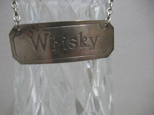 Licorero Whisky Plata 925 Botellón Cristal Con Tapón (15534) Plateado (Usado)