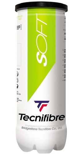 Bola De Tênis Tecnifibre Soft- Estágio 1 (verde) C/3 Bolas