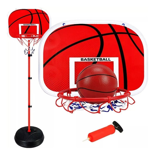 Juego Aro De Basketball Tablero + Balón Basquet De 116 Cm
