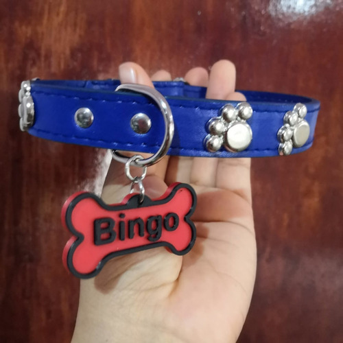 Collar Con Placa Personalizada Para Mascota Para Raza Chica