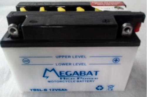 Batería De Motos Megabat Yb6l B 12v 6ah