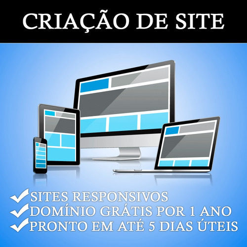 Imagem 1 de 2 de Criação De Sites Com Hospedagem (domínio Grátis Por 1 Ano)