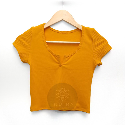 Remera Mujer Escote En V Manga Corta Morley