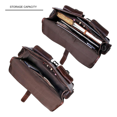Bolso De Mensajero De Cuero Para Hombres, Bolso Para Comp...