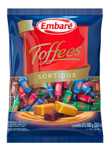 Bala De Caramelo Toffees Sortidos  600g - Embaré