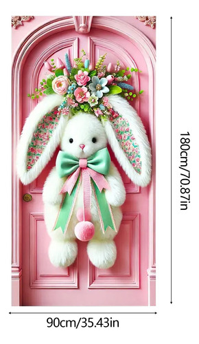 Adorable Funda De Puerta Con Forma De Conejo De Pascua, Fest