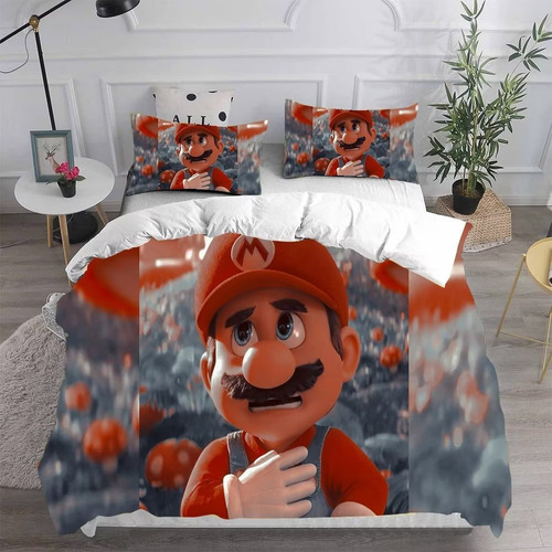 Funda De Edredón Mario, Funda De Almohada Ropa De Cama Niños