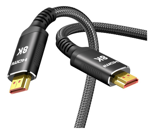 Cable Hdmi Snowkids Trenzado 8k, 1 M 144 Hz, 48 Gbps, Negro