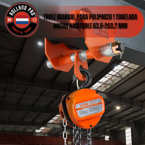 Trole Manual Para Polipasto 1 Tonelada Ancho Ajustable