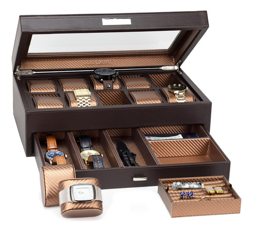 Yachtsman - Caja Organizadora De Relojes Para Hombres, Estuc