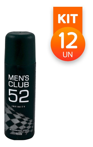 Desodorante Spray Mens Club 52 Infinity 90ml (kit Com 12)